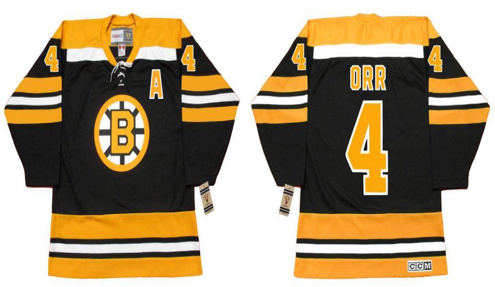 2019 Men Boston Bruins 4 Orr Black CCM NHL jerseys